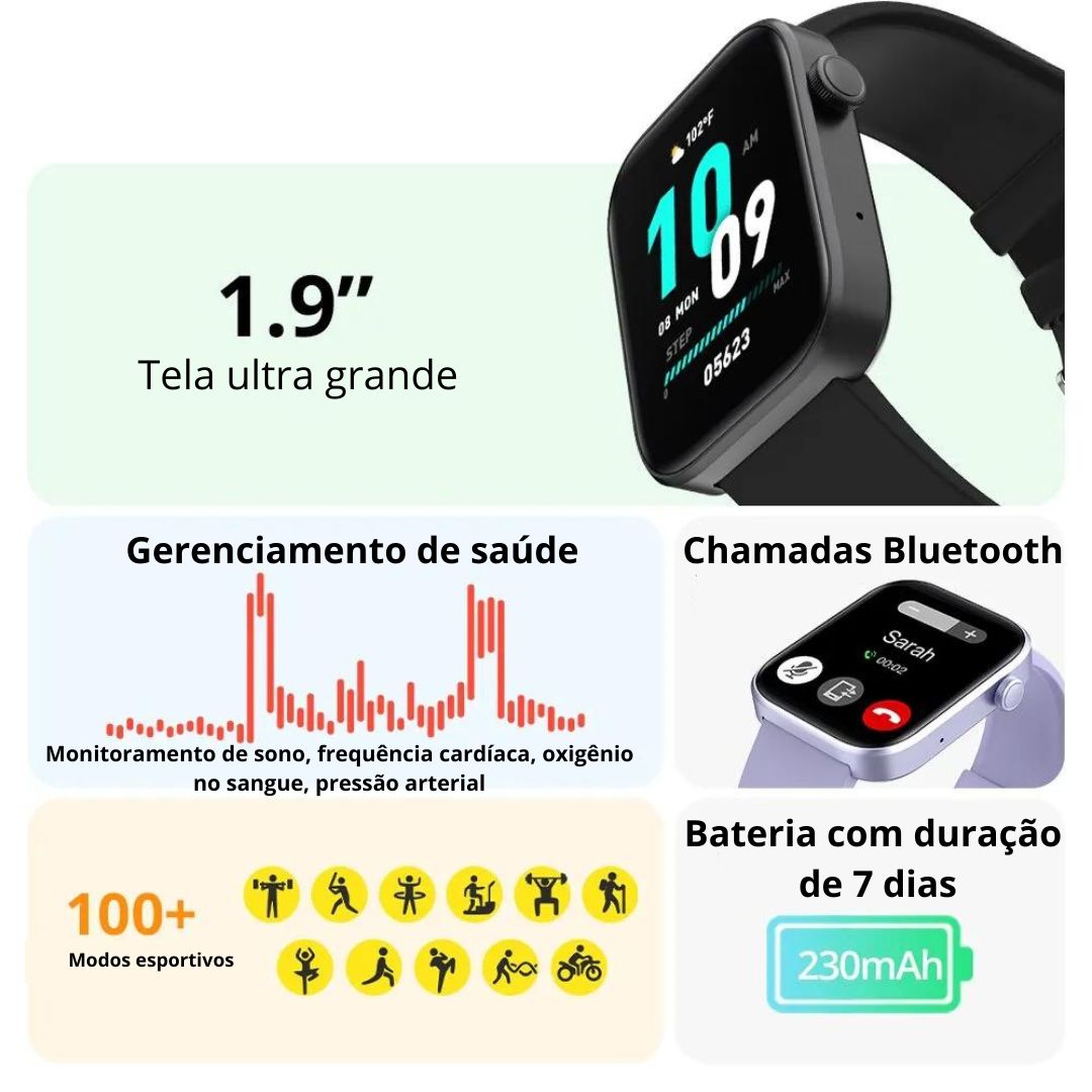iPhone e Android - relogiosbenyar - Colmi, Colmi P71, P71, promo, smartwatch - relogiosbenyar.com.br